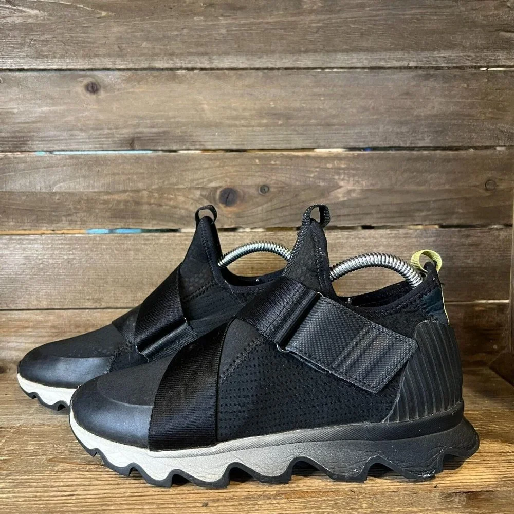 Womens Sorel Kinetic Sneak Black Athletic Running Sneakers‎ Shoes Size 7.5 M GUC